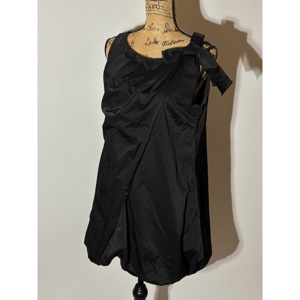 Vintage bebe originals pouf ribbon black cocktail dress medium